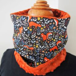 Snood tour de cou - Gros pois Petits points - Artisanat textile français