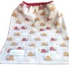 Serviette de cantine élastiquée avec étiquette prénom - Gros pois Petits points - Artisanat textile français