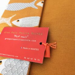 Protège carnet de santé - Gros pois Petits points - Artisanat textile français