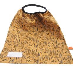Serviette de cantine élastiquée avec étiquette prénom - Gros pois Petits points - Artisanat textile français