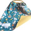 Serviette de cantine élastiquée avec étiquette prénom - Gros pois Petits points - Artisanat textile français